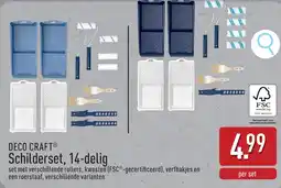 ALDI Deco craft schilderset aanbieding