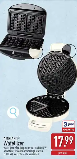 ALDI Ambiano wafelijzer aanbieding