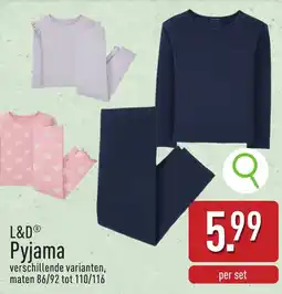 ALDI L&D Pyjama aanbieding