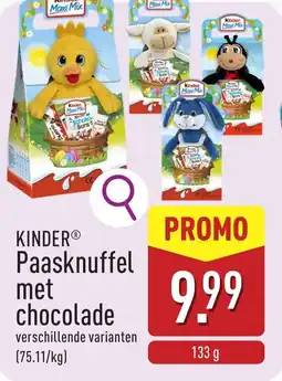 ALDI Kinder paasknuffel met chocolade aanbieding
