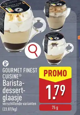 ALDI Gourmet fines cuisine barista dessert glaasje aanbieding