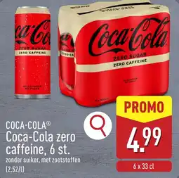 ALDI Coca-Cola zero caffeine aanbieding