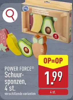 ALDI Power force schuur sponzen aanbieding