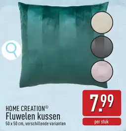 ALDI Home creation fluwelen kussen aanbieding