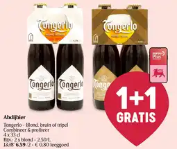 Delhaize Tongerlo Abdijbier Blond, bruin of tripel aanbieding