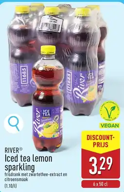 ALDI River Iced tea lemon Sparkling aanbieding