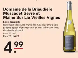 Sligro Domaine de la briaudiere muscadet sèvre et maine sur lie vieilles vignes aanbieding