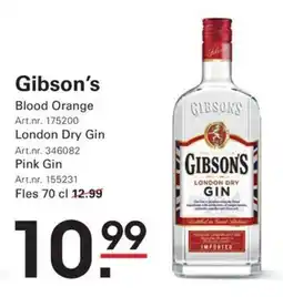 Sligro Gibson's London Dry Gin aanbieding