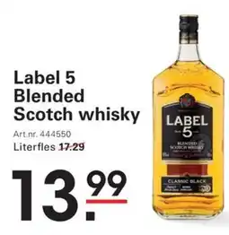 Sligro Label 5 Blended Scotch whisky aanbieding