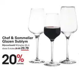 Sligro Chef & Sommelier Glazen Sublym aanbieding