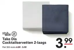 Sligro Take Dis Cocktailservetten 2-laags aanbieding