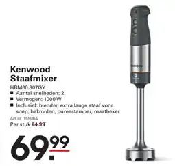 Sligro Kenwood Staafmixer HBM60.307GY aanbieding