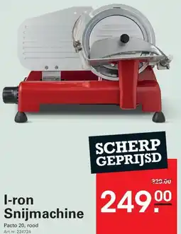 Sligro I-ron Snijmachine aanbieding