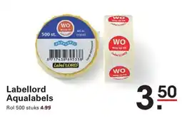 Sligro Labellord Aqualabels aanbieding