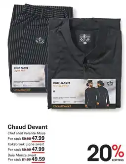 Sligro Chaud Devant chef shirt Valente moss aanbieding