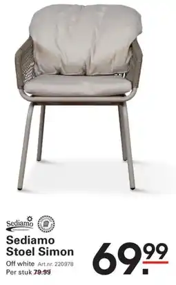 Sligro Sediamo Stoel Simon aanbieding