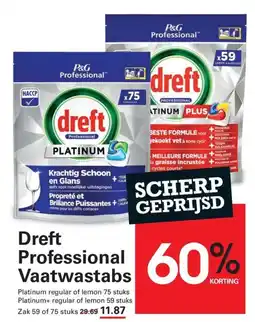 Sligro Dreft Professional Vaatwastabs aanbieding