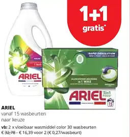 Spar ARIEL vloeibaar wasmiddel color 30 wasbeurten aanbieding