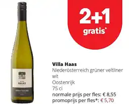 Spar Villa Haas Niederösterreich grüner veltliner wit Oostenrijk 75 cl aanbieding