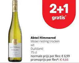 Spar Abtei Himmerod Mosel riesling trocken wit Duitsland 75 cl aanbieding