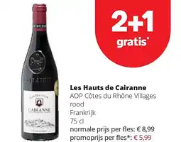 Spar Les Hauts de Cairanne AOP Côtes du Rhône Villages rood Frankrijk 75 cl aanbieding