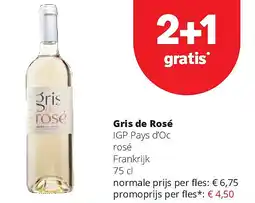 Spar Gris de Rosé IGP Pays d’Oc rosé Frankrijk 75 cl aanbieding