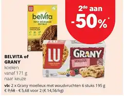 Spar Grany moelleux met woudvruchten 6 stuks 195 g aanbieding