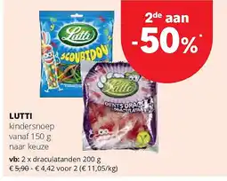 Spar LUTTI draculatanden 200 g aanbieding