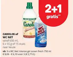 Spar WC Net intense gel ocean fresh 750 ml aanbieding