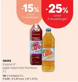 Spar OASIS tropical 2 L aanbieding