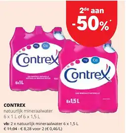 Spar CONTREX natuurlijk mineraalwater 6 x 1,5 L aanbieding