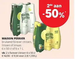 Spar MAISON PERRIER forever citroen 6 x 50 cl aanbieding