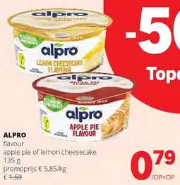Spar ALPRO flavour apple pie of lemon cheesecake 135 g aanbieding
