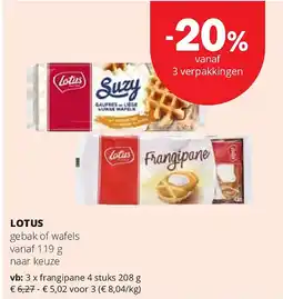 Spar LOTUS frangipane 4 stuks 208 g aanbieding