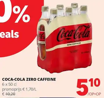 COCA-COLA ZERO CAFFEINE 6 x 50 cl