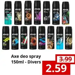 NH Market Axe deo spray Divers aanbieding