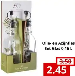 NH Market Olie en Azijnfles Set Glas aanbieding