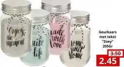 NH Market Geurkaars met tekst Zoey aanbieding