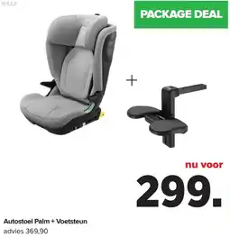 Baby-Dump Autostoel Palm + Voetsteun aanbieding
