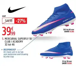 Intersport Mercurial superfly 10 club / academy aanbieding