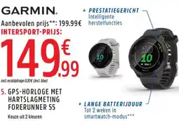 Intersport Gps-horloge met hartslagmeting forerunner 55 aanbieding