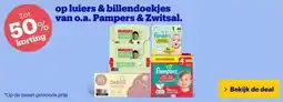 Bol.com op luiers & billendoekjes van o.a. Pampers & Zwitsal aanbieding