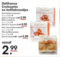 Sligro Délifrance Croissants en koffiebroodjes aanbieding
