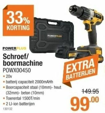Cevo Powerplus schroef- boormachine powx00450 aanbieding