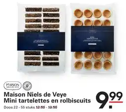 Sligro Maison Niels de Veye Mini tartelettes en rolbiscuits aanbieding