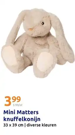 Action Mini Matters knuffelkonijn aanbieding