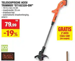 Hubo Telescopische accu trimmer ST182320-QW aanbieding