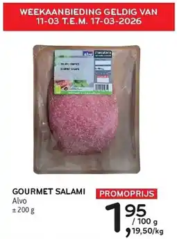 Alvo Gourmet salami Alvo aanbieding