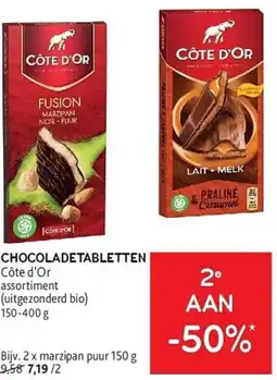 Alvo Chocoladetabletten Côte d'Or aanbieding