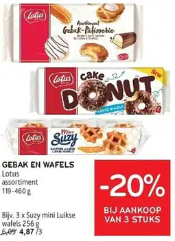 Alvo Gebak en wafels Lotus aanbieding